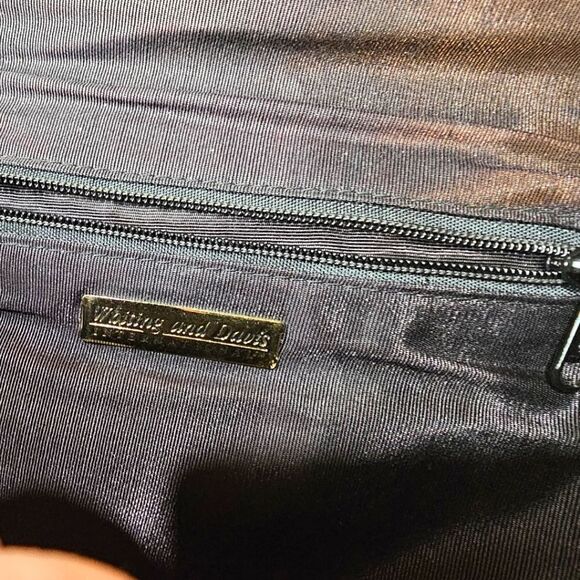 Whiting and Davis Vintage 1980s Metal Mesh Black Evening Bag - Picture 5 of 11